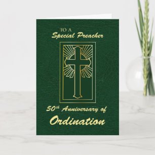 Carte Prédicateur 50e anniversaire de l'ordination Vert