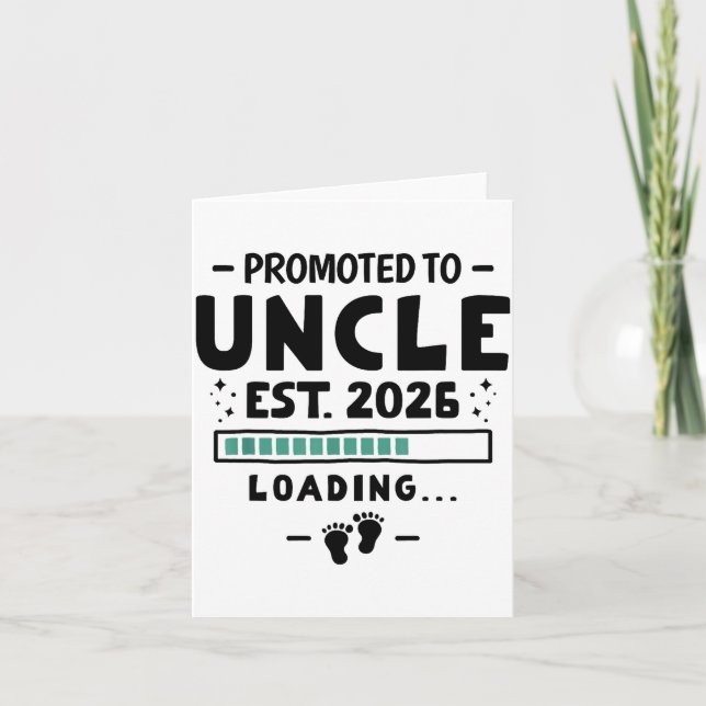 Carte Pregnancy Announcement For Family Promoted To Uncl (Devant)