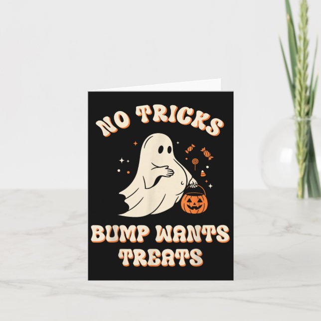 Carte Pregnant Ghost Lazy Trick Or Treat Dress Funny Hal (Devant)