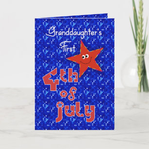 Carte Premier 4 juillet de la petite fille