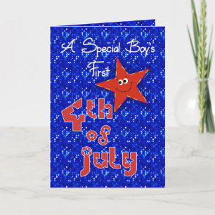 Carte Premier 4 juillet pour garçon spécial