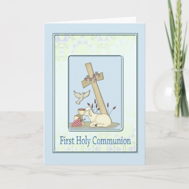 Carte Premier agneau de communion (Devant)