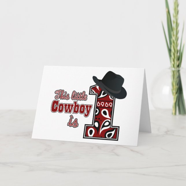 Carte Premier anniversaire de Cowboy (Devant)