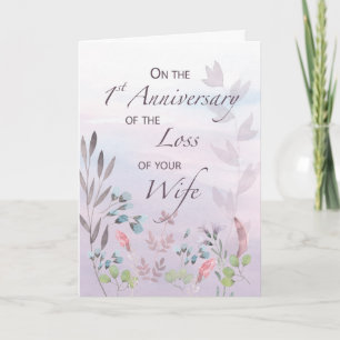 Carte Premier anniversaire de la femme de la perte des f