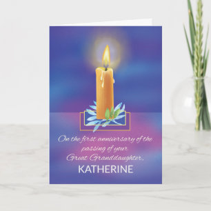 Carte Premier anniversaire de la perte d'une arrière-pet