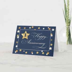 Carte Premier anniversaire de l'employé Marine Gold Effe