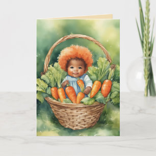 Carte Premier anniversaire de notre Carrot Top