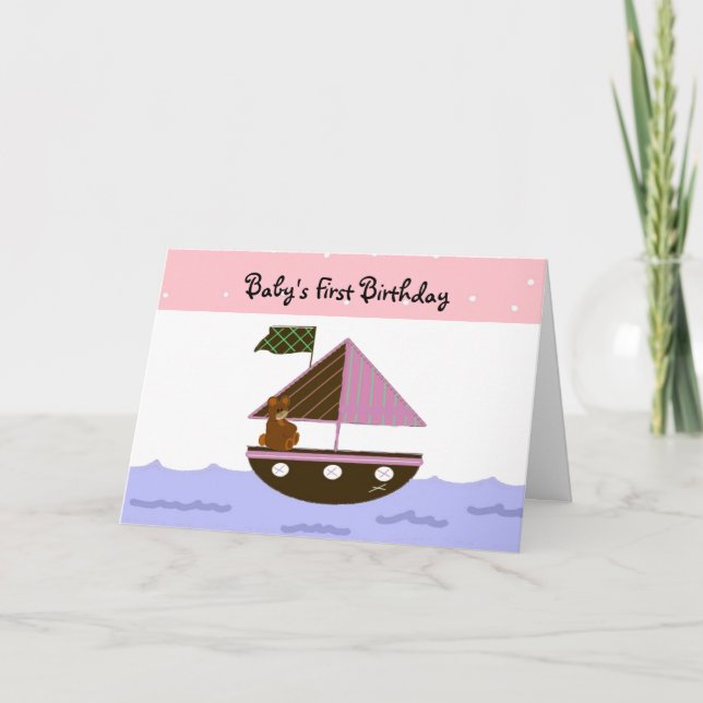 Carte Premier anniversaire du bébé (Devant)