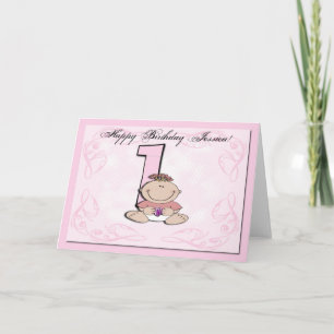 Carte Premier anniversaire du bébé