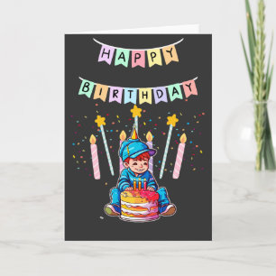 Carte Premier Anniversaire d'un Tout Petit Garçon Adorab