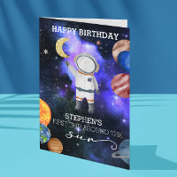 Premier Anniversaire Espace Astronaute Galaxie Pla
