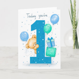 Carte Premier anniversaire pour un garçon