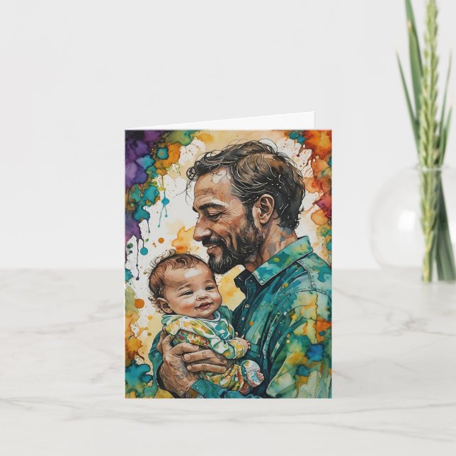 Carte Premier chapitre du nouveau père - Une Fête des pè (Devant)