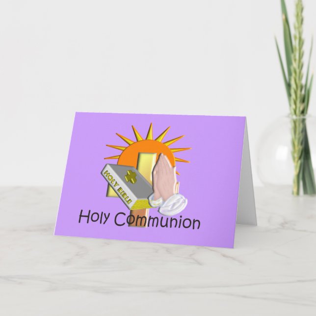 Carte Premier don de la sainte communion pour enfants (Devant)