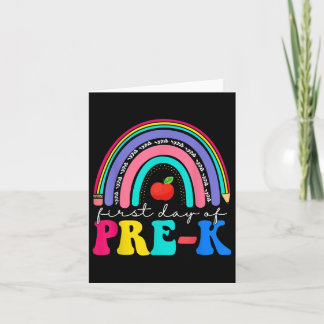 Carte Premier Jour De Pré-k Retour À L'École Crush Tee P