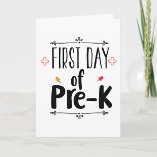 Carte Premier jour du Pré K