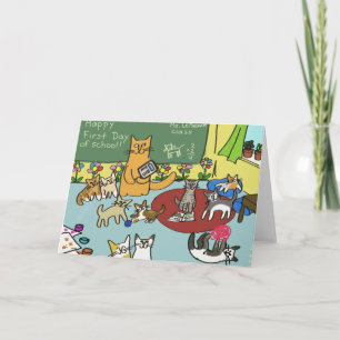 Carte Premier jour heureux d'école !