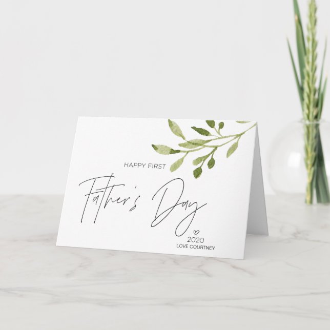 Carte Premier mari de cadeaux de Fête des pères de la po (Devant)