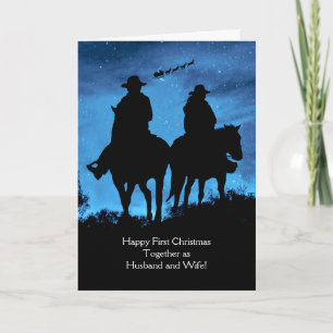 Carte Premier Noël ensemble comme mari et femme