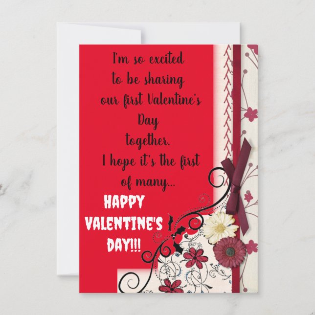 Carte Premier Saint-Valentin (Devant)