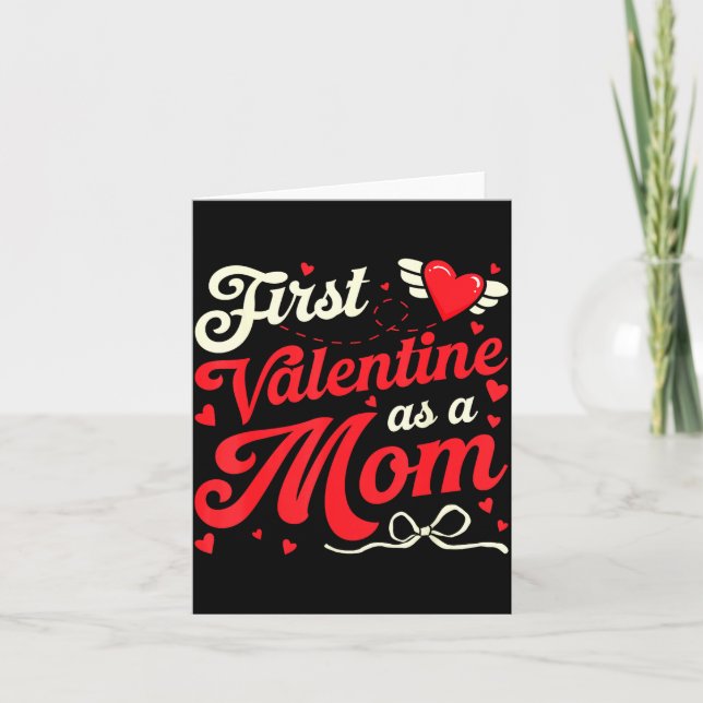 Carte Premier Saint-Valentin en tant que maman Funny Val (Devant)