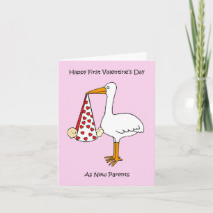 Carte Premier Saint-Valentin en tant que nouveaux parent