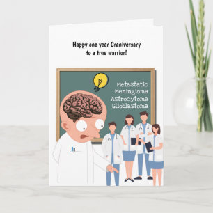Carte Première année craniotomie craniversaire guerrier