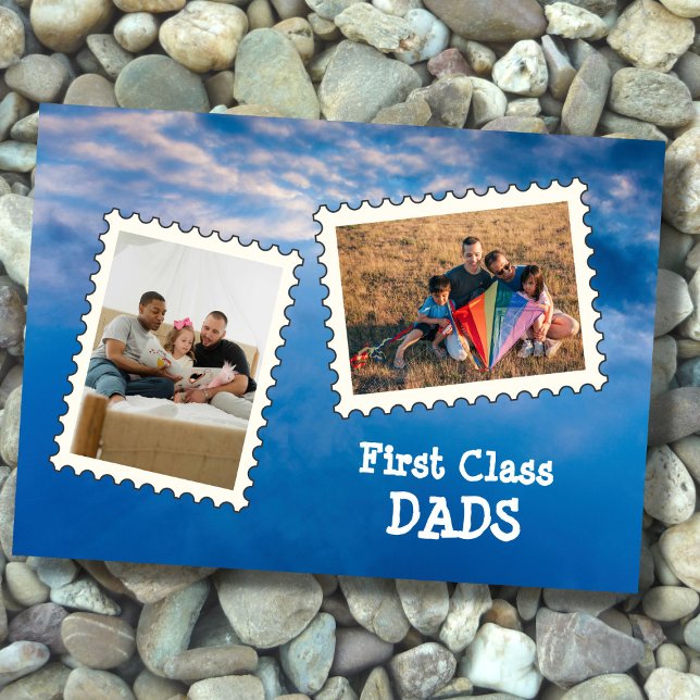 Carte Première classe DADS Best Dads LGBT coutume 2 phot (Créateur téléchargé)