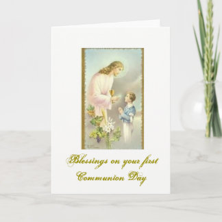 Carte Première Communion - Félicitations -