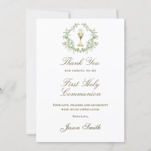 Carte Première communion merci