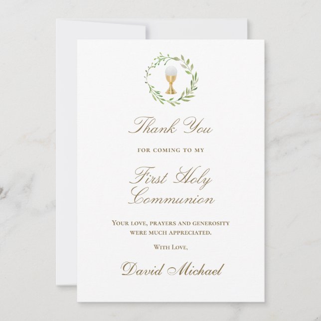 Carte Première communion merci (Devant)
