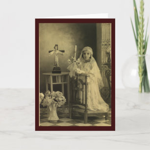 Carte Première communion vintage
