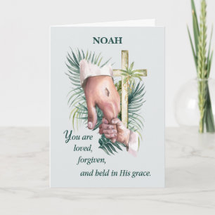 Carte Première Confession de réconciliation Jésus Main