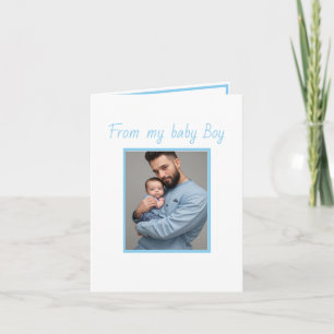 Carte première fête des pères fils plié Salutation