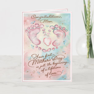 Carte Première Fête Whimsical Maman Fête de la Mère