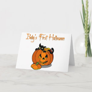 Carte Première Halloween du bébé