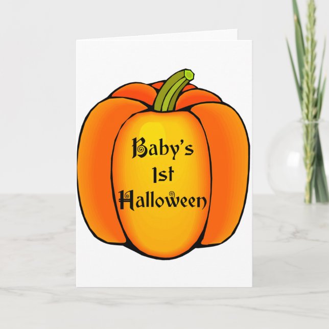 Carte Première Halloween du bébé (Devant)