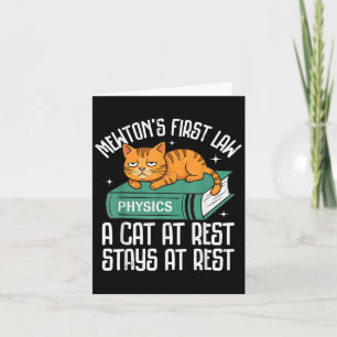 Carte Première Loi Funny Chat Enseignant Physique Chat H