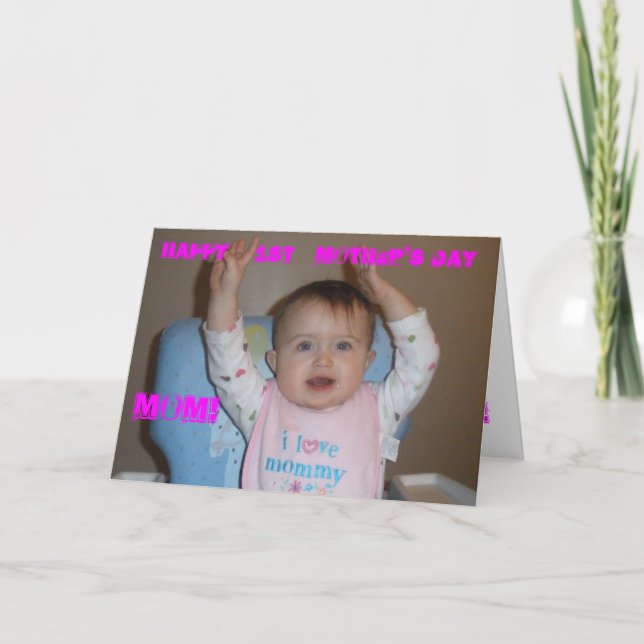 Carte Première MAMAN heureuse de jour de mères ! (Devant)
