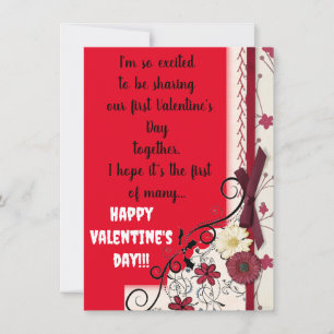 Carte Première Saint-Valentin