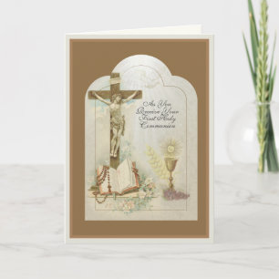 Carte Première Sainte Communion catholique