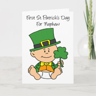 Carte Première St Patrick's Day pour Nephew Card