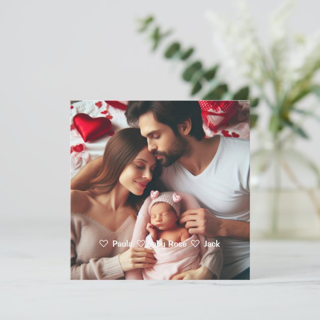 Carte Première Valentines Jour Grand-mère | Photo person (Debout devant)