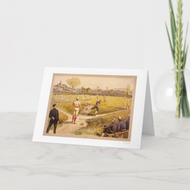 Carte Premières impressions de baseball 1887 (Devant)