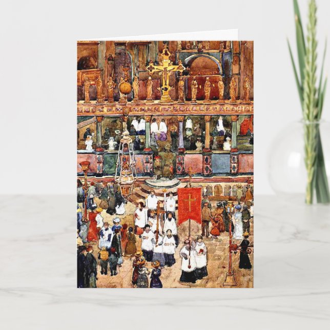 Carte Prendergast - Procession de Pâques, St. Marks (Devant)