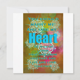 Carte Prenez mon coeur