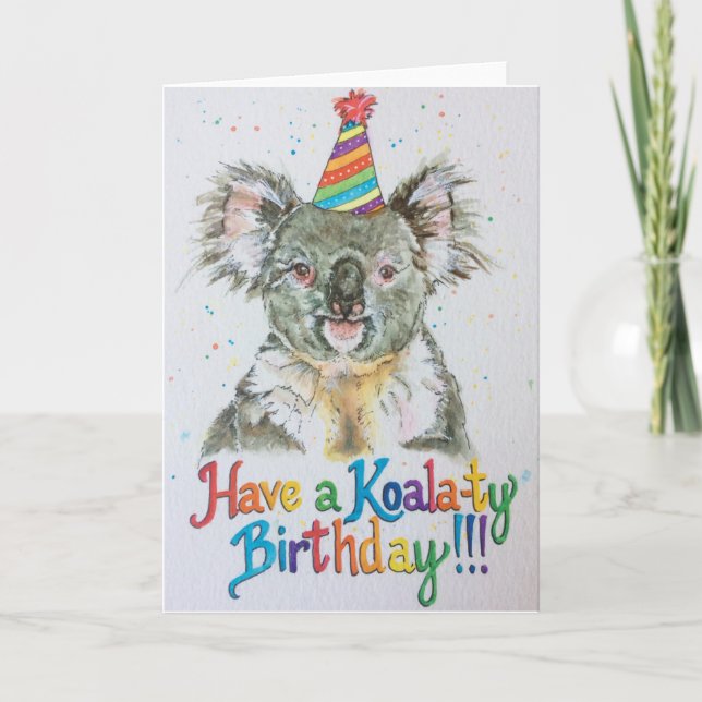 Carte Prenez un anniversaire Koala-ty ! (Devant)