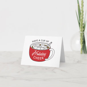 Carte Prenez une Coupe de Fêtes Cheer Chocolat Chaud Mug