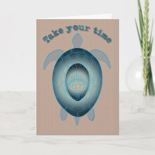 Carte Prenez votre temps citation inspirante tortue de m