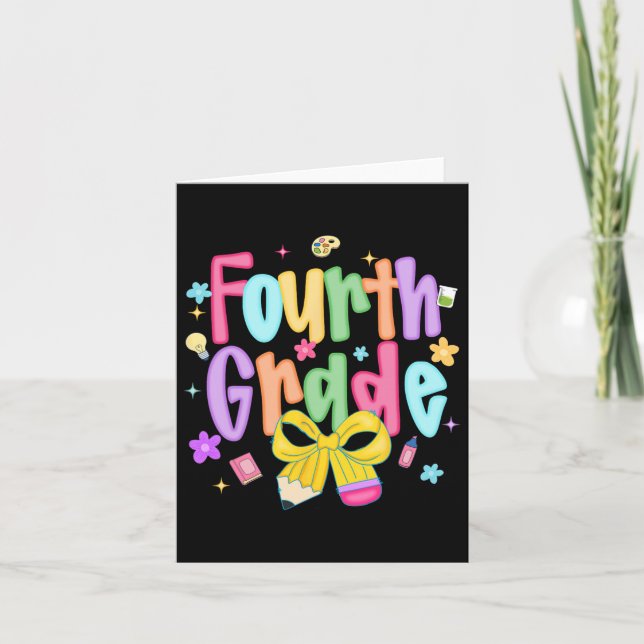 Carte Préparation de 4e rentrée premier jour de quatrièm (Devant)